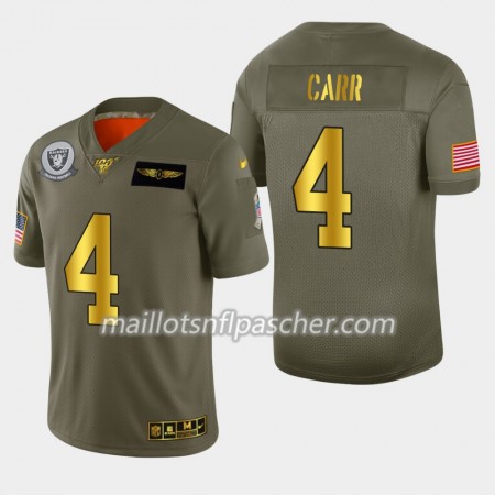 Maillot Oakland Raiders Derek Carr 4 Nike 2019 Salute to Service 100th - Homme